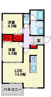 守恒本町1丁目新築アパート【202号室】の間取り