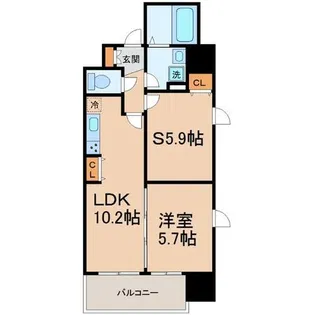パークフラッツ尼崎【14階】の間取り