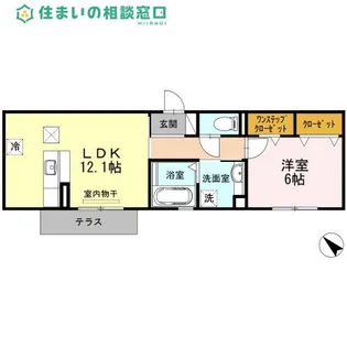 愛知県岡崎市矢作町字高縄手【アパート】の間取り