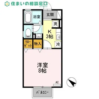 愛知県額田郡幸田町大字深溝字西池田【アパート】の間取り