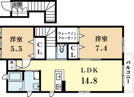 シャーメゾン大堀【2階】の間取り