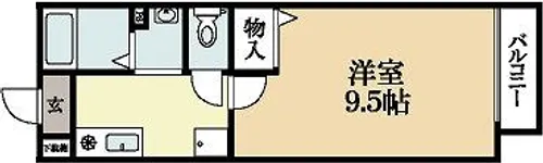 ノース・ヒル【1階】の間取り