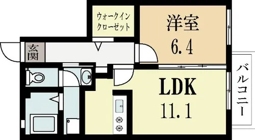 京都府城陽市寺田高田【アパート】の間取り
