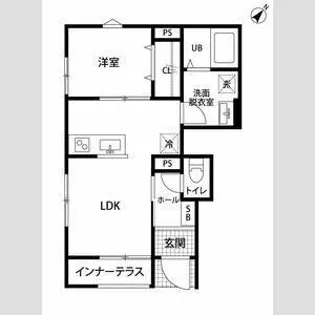リーブルファイン江松【1階】の間取り