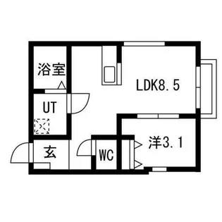 1LDKの間取り画像