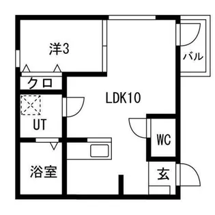 1LDKの間取り画像