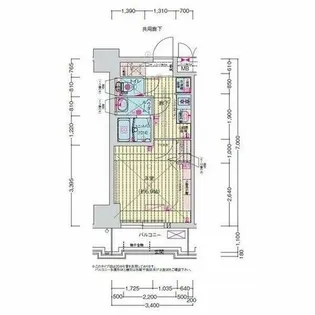 プレサンス高畑ルミア【10階】の間取り