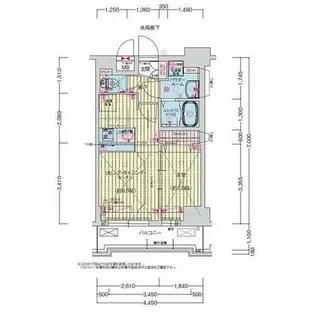 プレサンス高畑ルミア【13階】の間取り