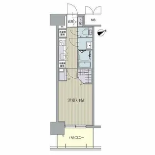 パルティール八田【10階】の間取り