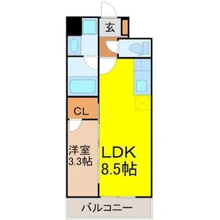 1LDKの間取り画像