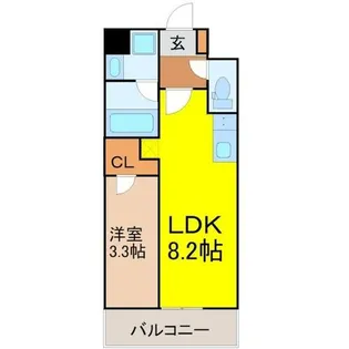 1LDKの間取り画像