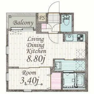 Cherim中村公園Onyx【3階】の間取り