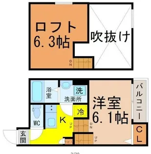 カーサ フェリーチェW【1階】の間取り