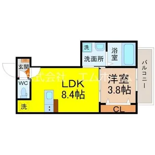 グランディール高畑【1階】の間取り