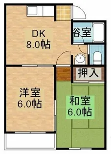 ムーニーコーノス【2階】の間取り