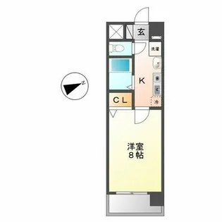 ヒルズ新栄【4階】の間取り