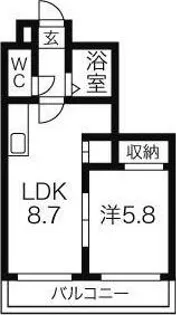 プレサント南5西9【2階】の間取り
