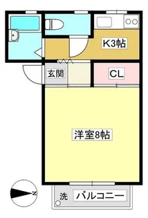 ハイツ作間【102号室】の間取り