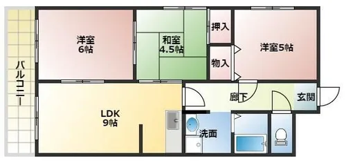 兵庫県尼崎市東園田町6丁目【マンション】の間取り