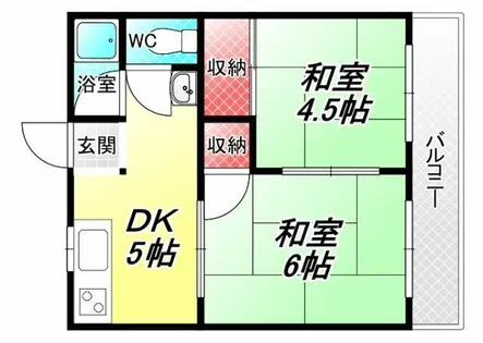 コーポみそのA【2階】の間取り