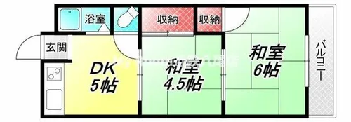 狭間マンション【3階】の間取り