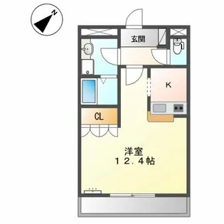 ヒーリングパレス【1階】の間取り