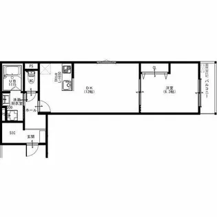セレノックス尼崎【1階】の間取り