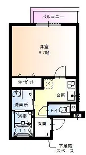 フジパレス武庫川公園【102号室】の間取り