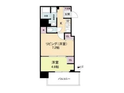 ヴィラ・セレーノ玉造本町(旧ルネフラッツ玉造本町)【4階】の間取り