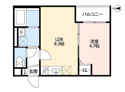 エバーグリーン武庫之荘【1階】の間取り