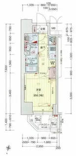 プレサンス江戸堀【3階】の間取り