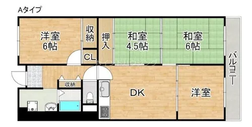 サンハイツ和泉砂川【11階】の間取り
