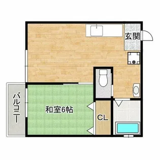近鉄南大阪線針中野駅4階建築53年【4階】の間取り