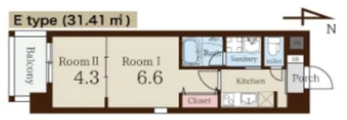 アート西大路レジデンス【2階】の間取り