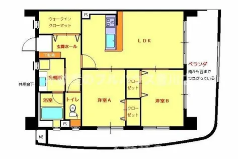 ロイヤルハイツ石黒【1105号室】の間取り
