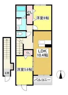 メリディオ A【2階】の間取り