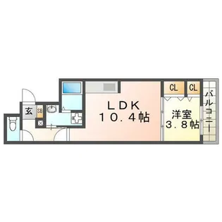カーサ武庫之荘【1階】の間取り