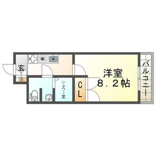 コンセール愛宕山【205号室】の間取り