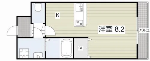 ダイワール武庫川【205号室】の間取り