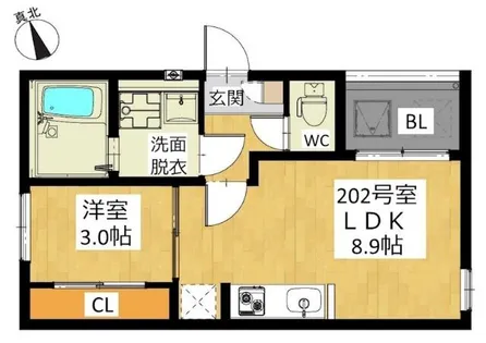 愛知県名古屋市中村区中村中町1丁目【アパート】の間取り