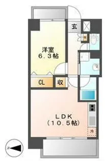 愛知県名古屋市中川区尾頭橋3丁目【マンション】の間取り