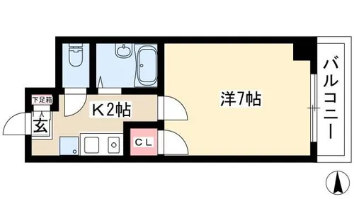 グリュックハーベン【703号室】の間取り