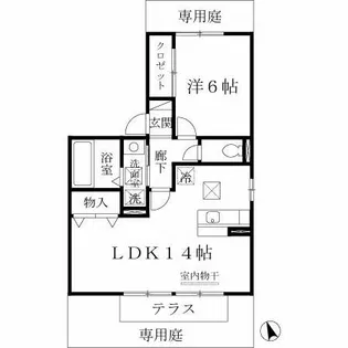 リバティーコート【1階】の間取り