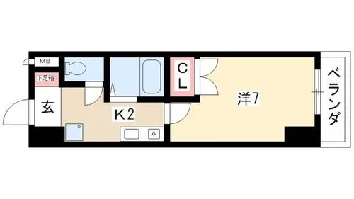 プロビデンス東新町【8階】の間取り