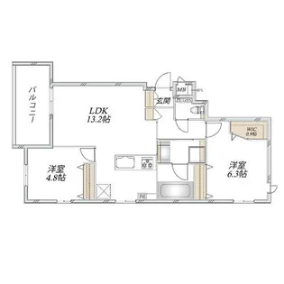 Hebel 塚口 Verdura【202号室】の間取り