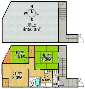 なぎさやハイツ【2階】の間取り