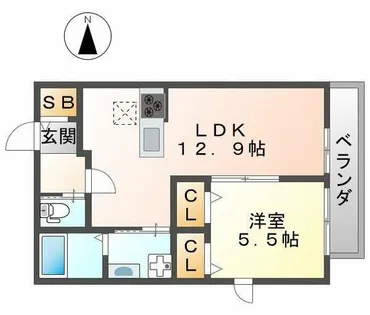 シャルマンメゾン【103号室】の間取り