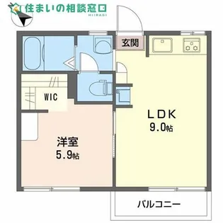 愛知県額田郡幸田町大字菱池字寺東【アパート】の間取り
