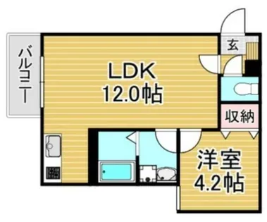 福岡県大野城市筒井2丁目【アパート】の間取り