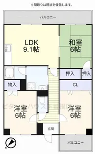 アレックス若園【2階】の間取り